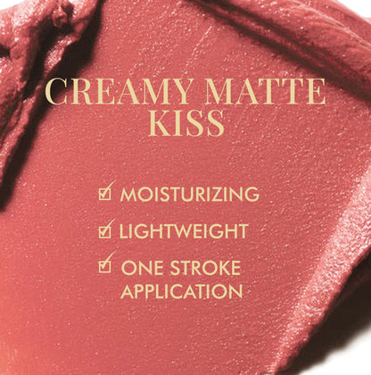 Creamy Matte Kiss Bullet Lipstick - Mauve Velvet